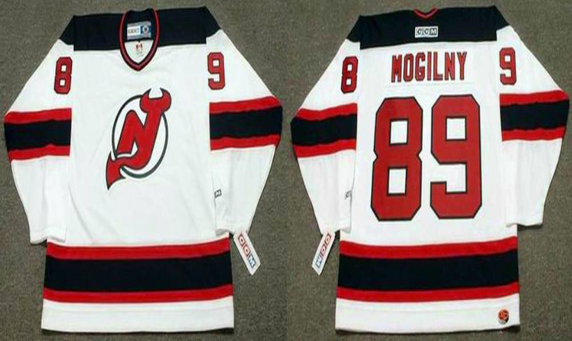 2019 Men New Jersey Devils #89 Mogilny white CCM NHL jerseys